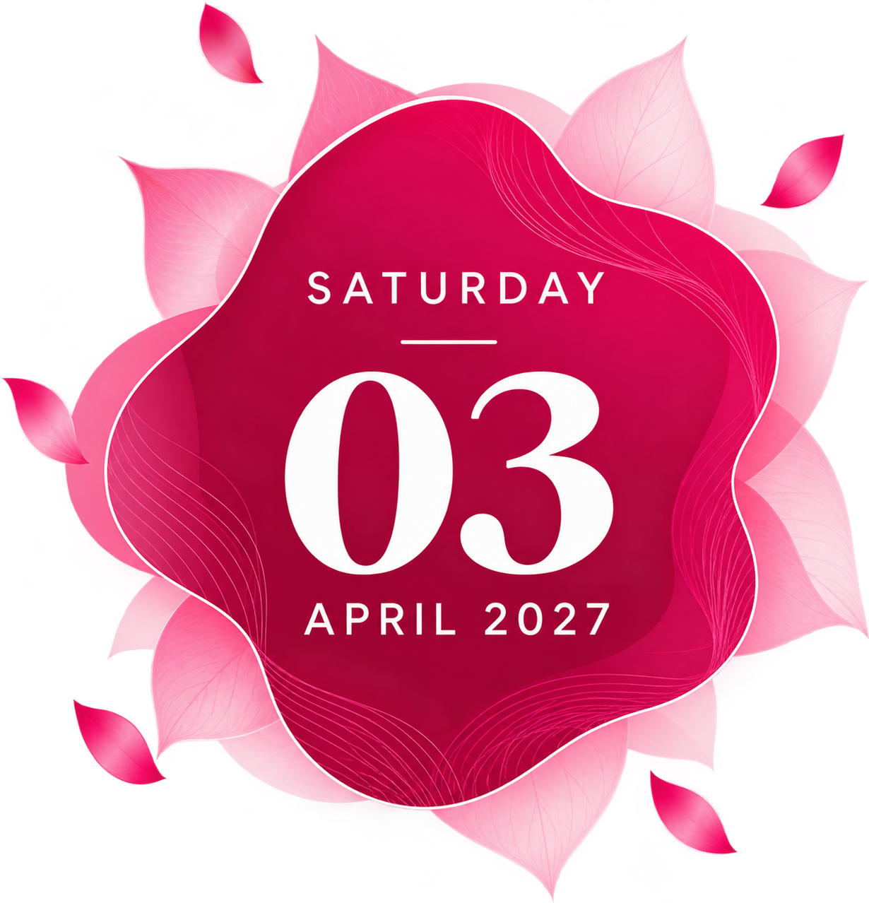 Saturday, 3 April 2027